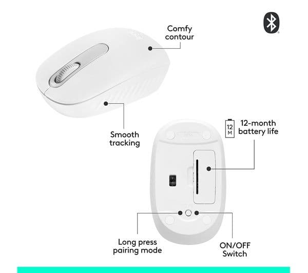Logitech M196 Mouse Off-White - Image 7