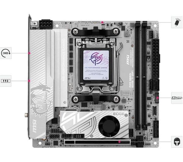 MSI MPG B850I EDGE TI WIFI AMD B850 Socket AM5 Mini-ITX Motherboard