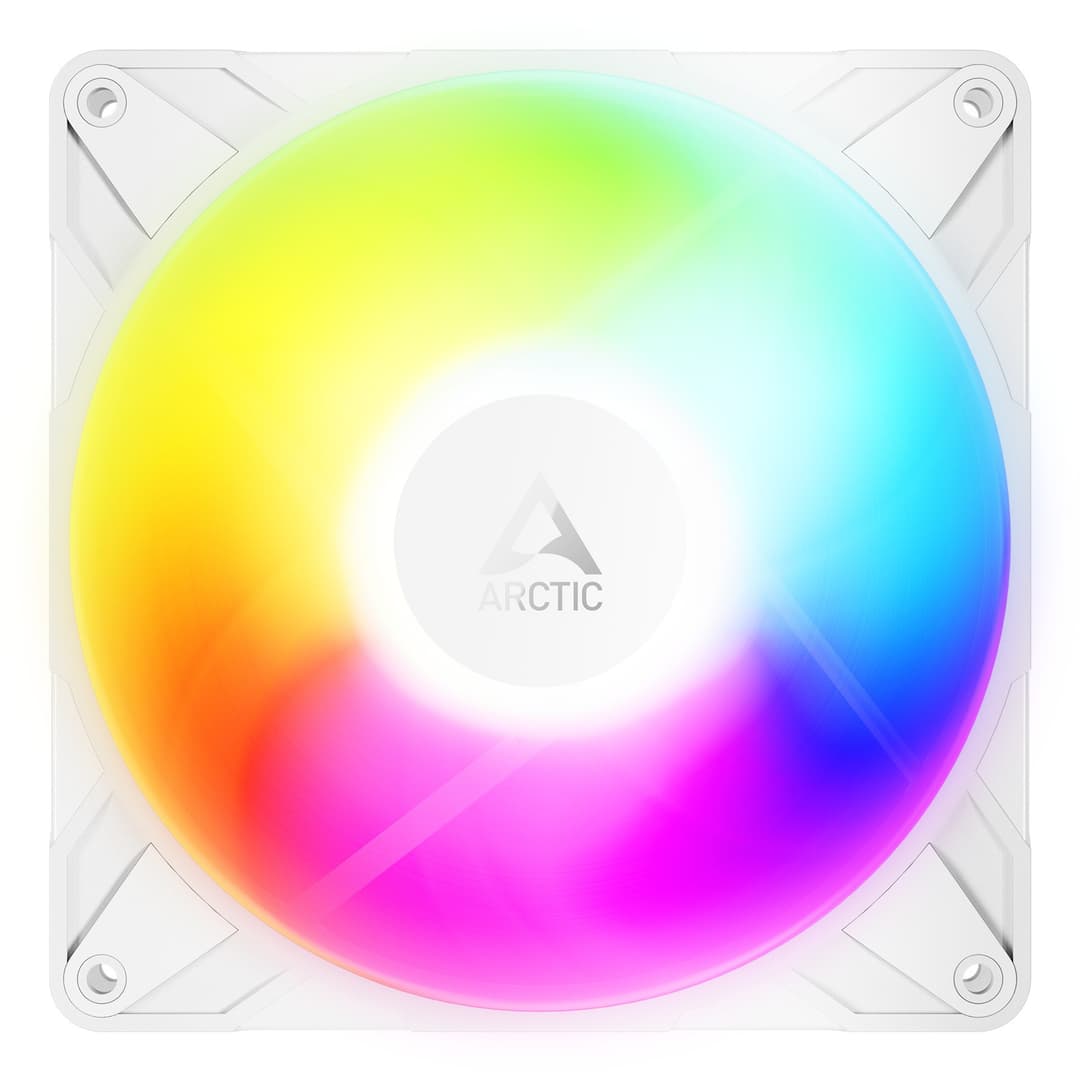 ARCTIC Freezer P14 Pro Reverse A-RGB (White) - 140 mm A-RGB PWM Fan with Cable Splitter - Image 2
