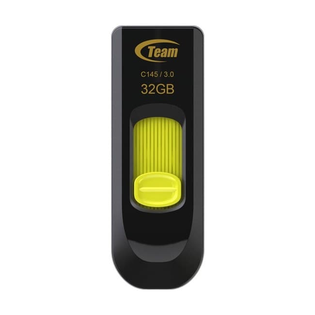 TEAMGROUP C145 USB 3.2 Gen 1 Type-A Flash Drive 32GB - Black/Yellow