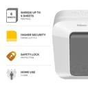 Fellowes LX Series Paper Shredder LX25 6 Sheet Cross Cut Shredder with 11.5 Litre Bin High Security P4 White thumbnail 2