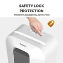 Fellowes LX Series Paper Shredder LX25 6 Sheet Cross Cut Shredder with 11.5 Litre Bin High Security P4 White thumbnail 4