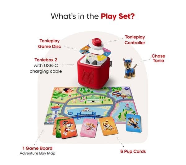 TONIES Toniebox 2 Paw Patrol Chase Play Set - Sunset Red - Image 3