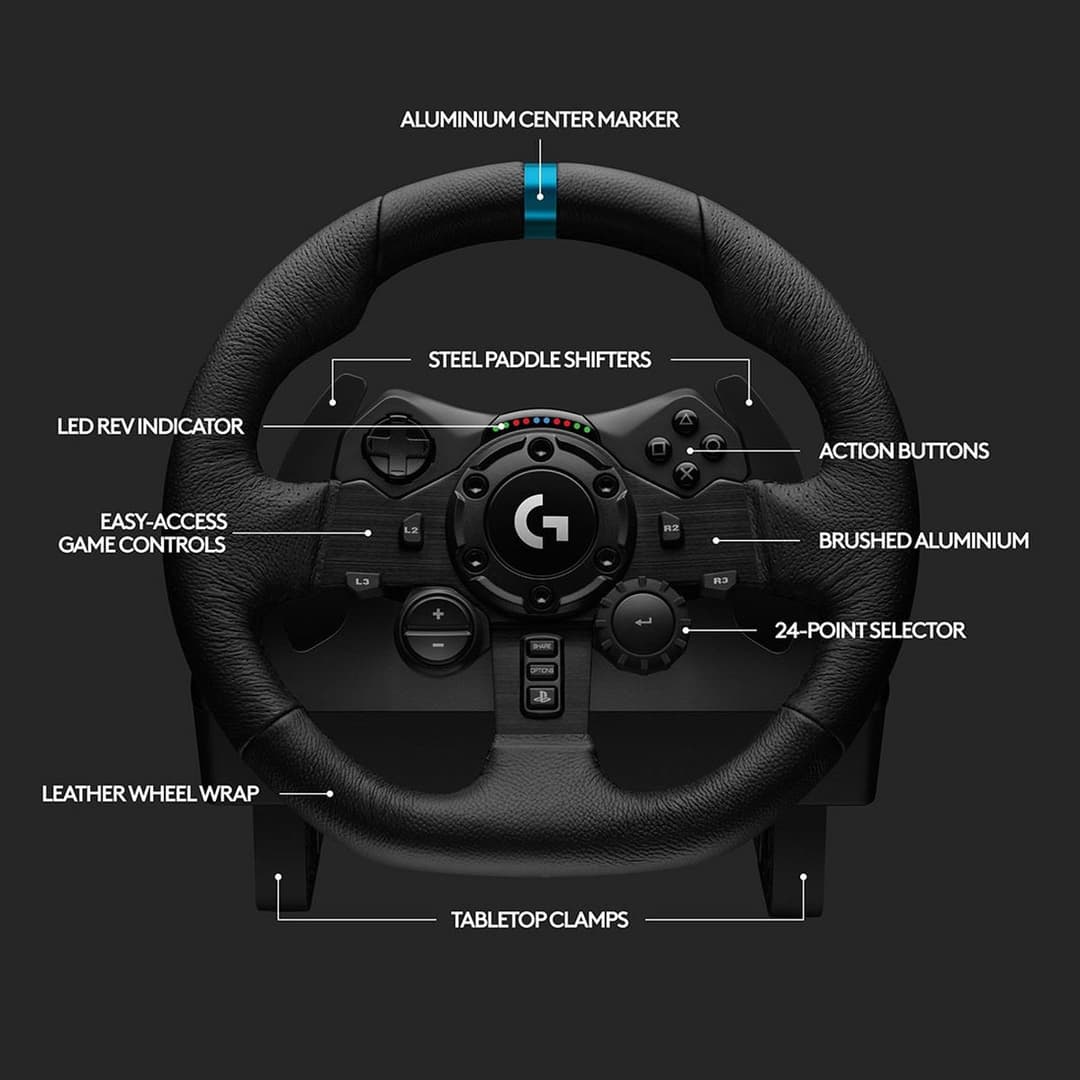 Logitech G923 TRUEFORCE Gaming Steering Wheel - PS4/PS5 - Image 8
