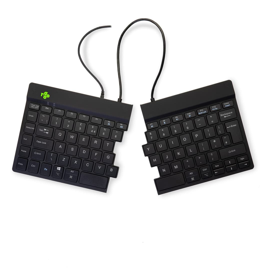 R-Go Tools R-Go Split Break Ergonomic Split Keyboard, QWERTY UK, Wired, Black - Image 3