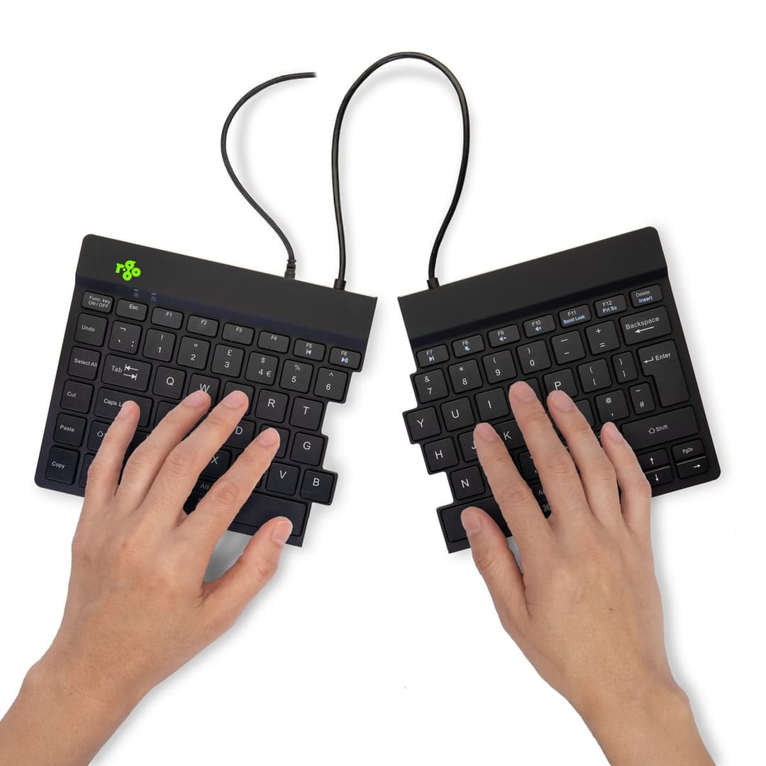 R-Go Tools R-Go Split Break Ergonomic Split Keyboard, QWERTY UK, Wired, Black - Image 4