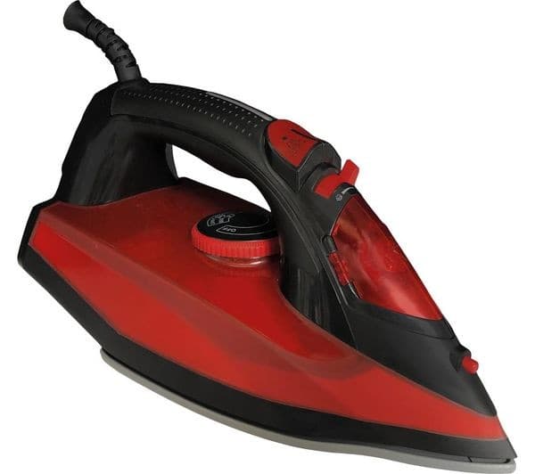 IGENIX PowerSteam Pro IG3126 Steam Iron - Red & Black - Image 4