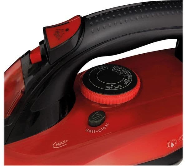 IGENIX PowerSteam Pro IG3126 Steam Iron - Red & Black - Image 7