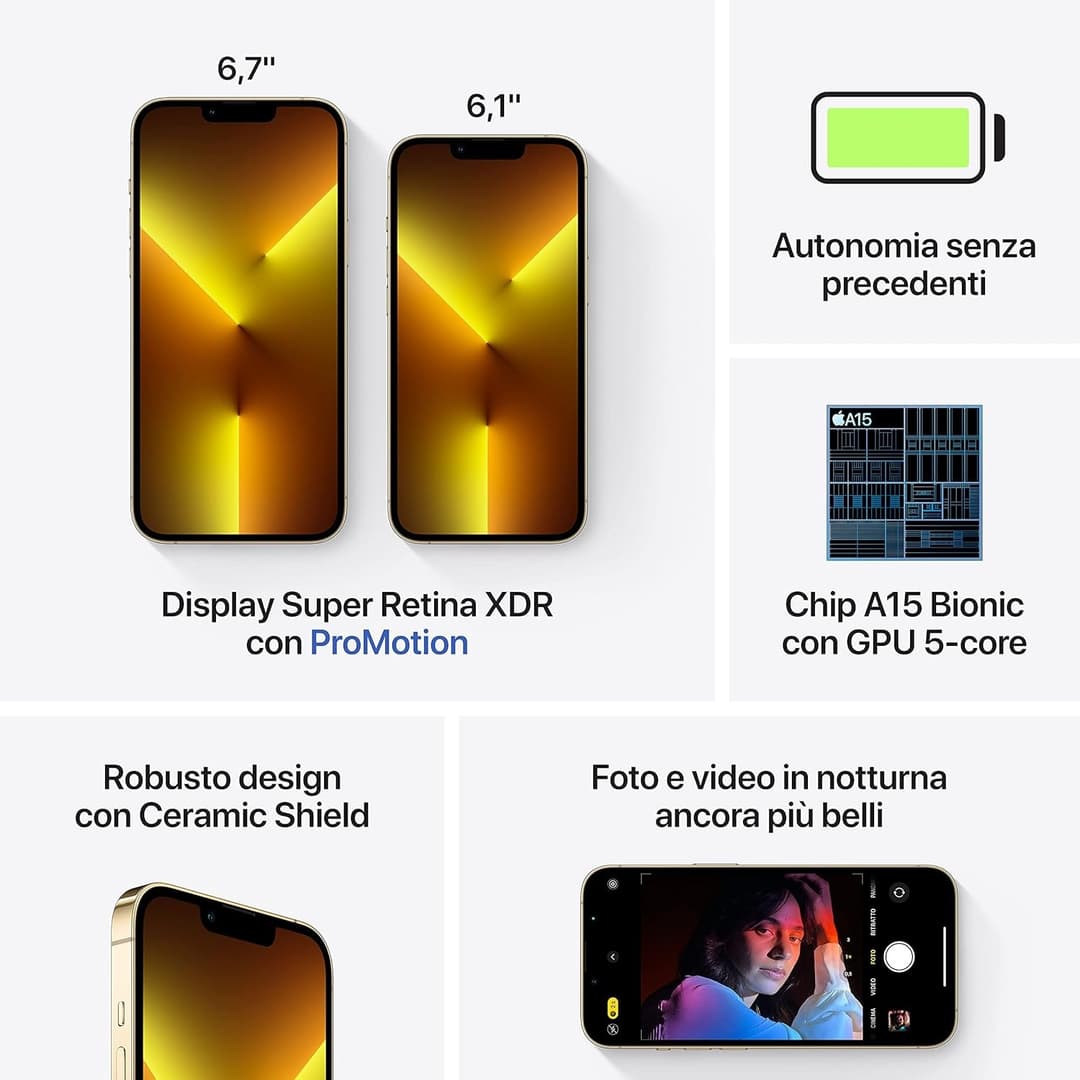 Apple iPhone 13 Pro 5G 128GB Smartphone - Gold - Image 5