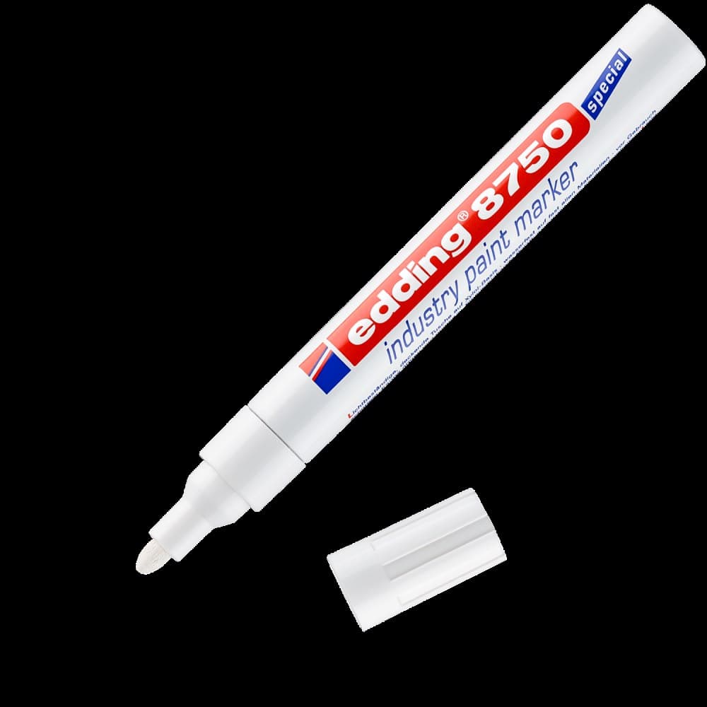 edding 8750 Industry paintmarker white Box of 10 - Image 1