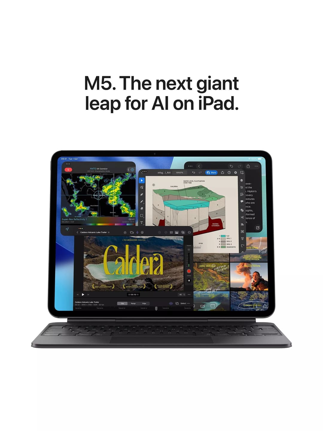 Apple2025 Apple iPad Pro 11", M5 Processor, iPadOS, Wi-Fi & Cellular, 512GB, Silver - Image 4