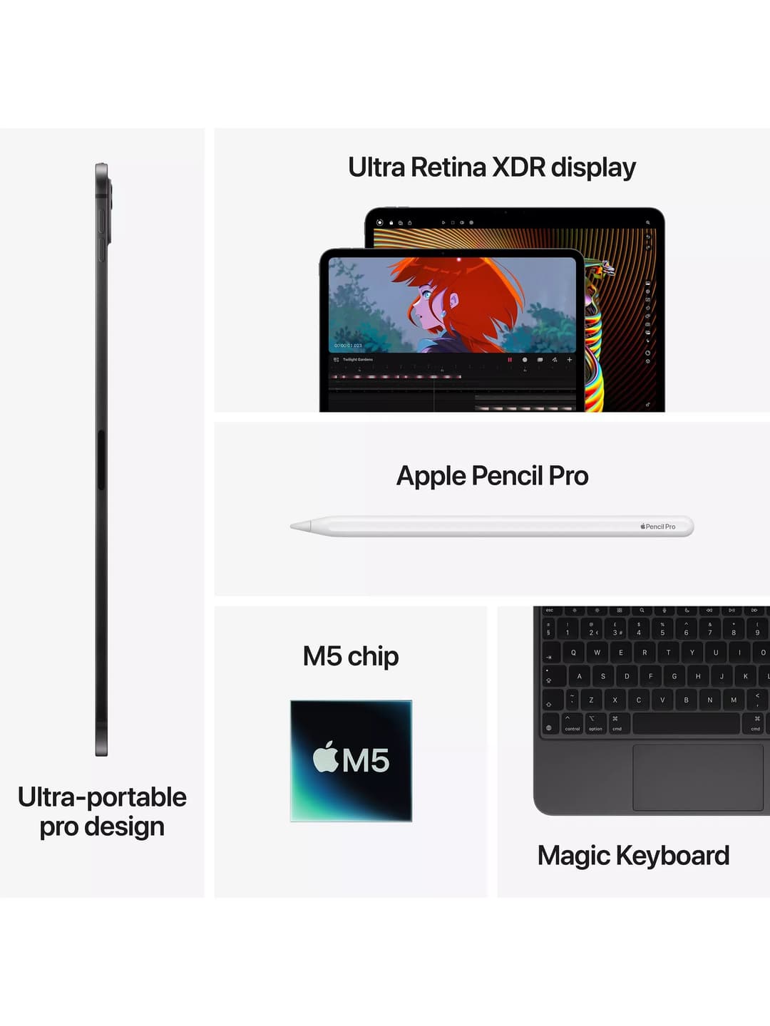 Apple2025 Apple iPad Pro 11", M5 Processor, iPadOS, Wi-Fi & Cellular, 512GB, Silver - Image 8