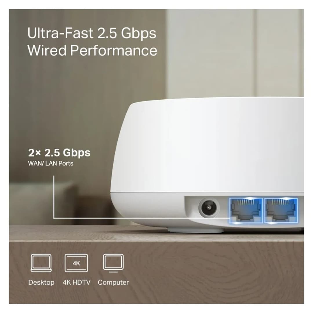 TP-Link BE3600 Whole Home Mesh Wi-Fi 7 System (3-Pack) - Image 4
