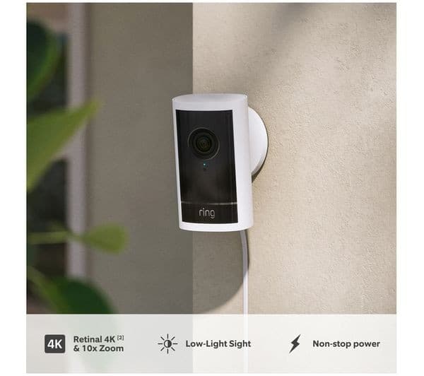 Ring Outdoor Cam Pro Plug-In Retinal 4K WiFi Security Camera - Black - Image 4