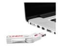 Lindy 40450 USB-A Port Blocker Kit, Pink (4x Locks + 1x Key) thumbnail 3