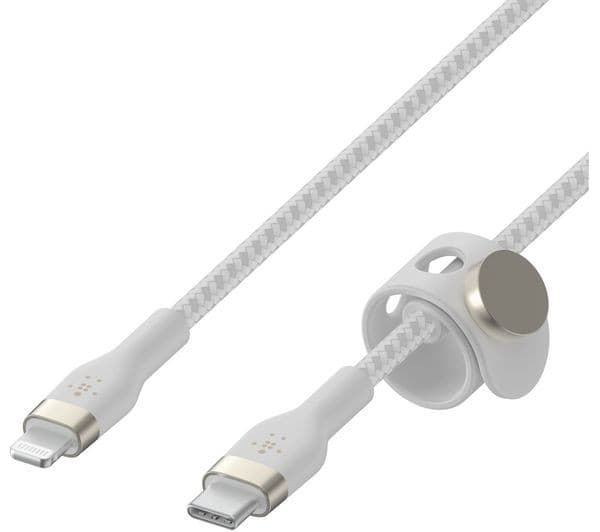 BELKIN Braided Lightning to USB Type-C Cable - 1 m, White - Image 1