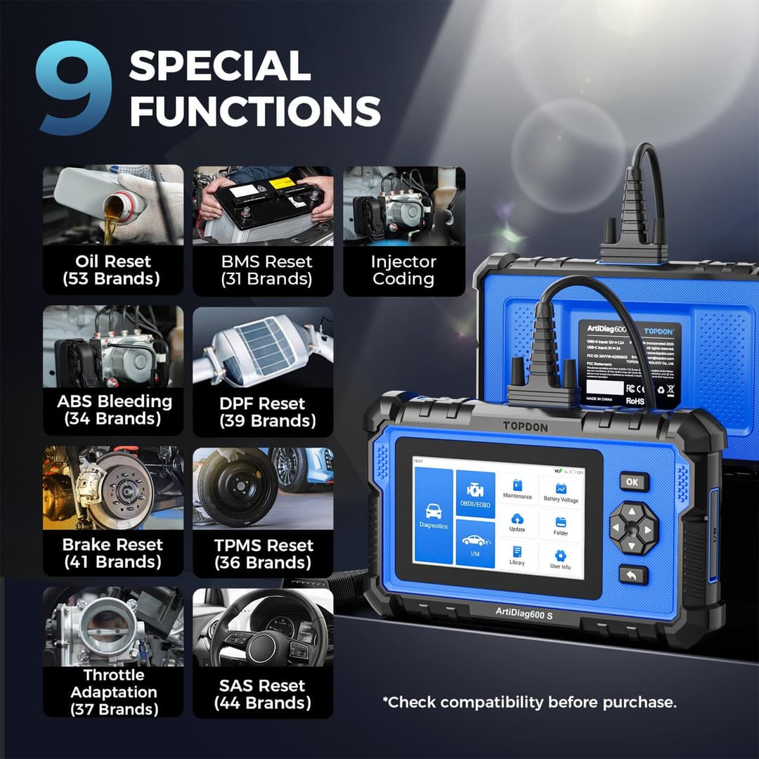 TOPDON ArtiDiag600S-UK OBD2 Scanner - AD600S - Image 2