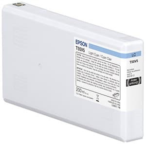 Epson T55W5 UltraChrome Pro10 200ml Ink Cartridge for SureColor SC-P5300 - Light Cyan - Image 1