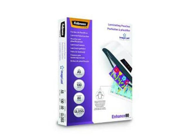 Fellowes - 100-pack - glossy - A5 (5.83 in x 8.25 in) lamination pouches - Image 2
