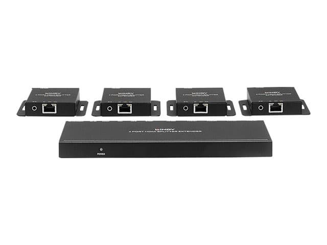 LINDY Cat.6 4 Port HDMI & IR Splitter Extender with Loop Out - Image 2