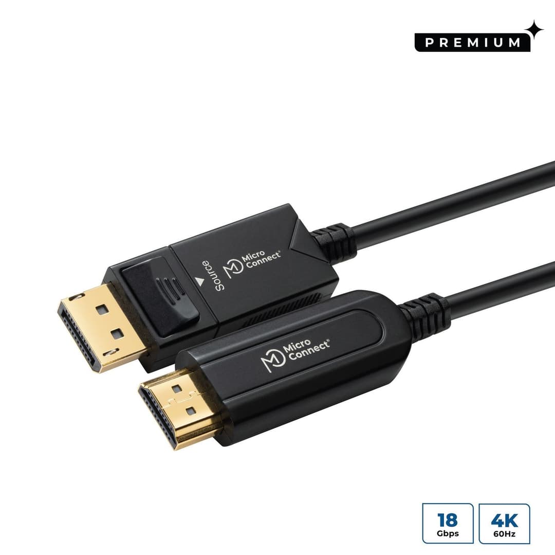 MicroConnect DP-MMG-2500V1.4OP Premium Optic Fiber DisplayPort 1.4 Cable 25m, 8K@60Hz - Image 1