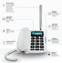 Motorola FW500 Desktop Phone with SIM and Landline, 4G LTE Emergency Back Up thumbnail 3