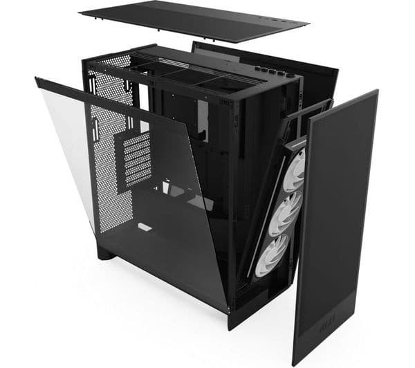 NZXT H7 Flow RGB ATX Mid-Tower PC Case - Black - Image 3