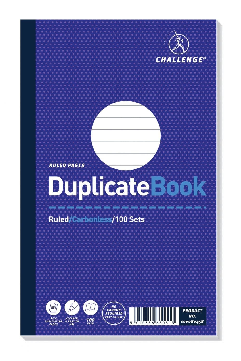 Challenge Carbonless Duplicate Book 100 Sets 210x130mm Pack of 5