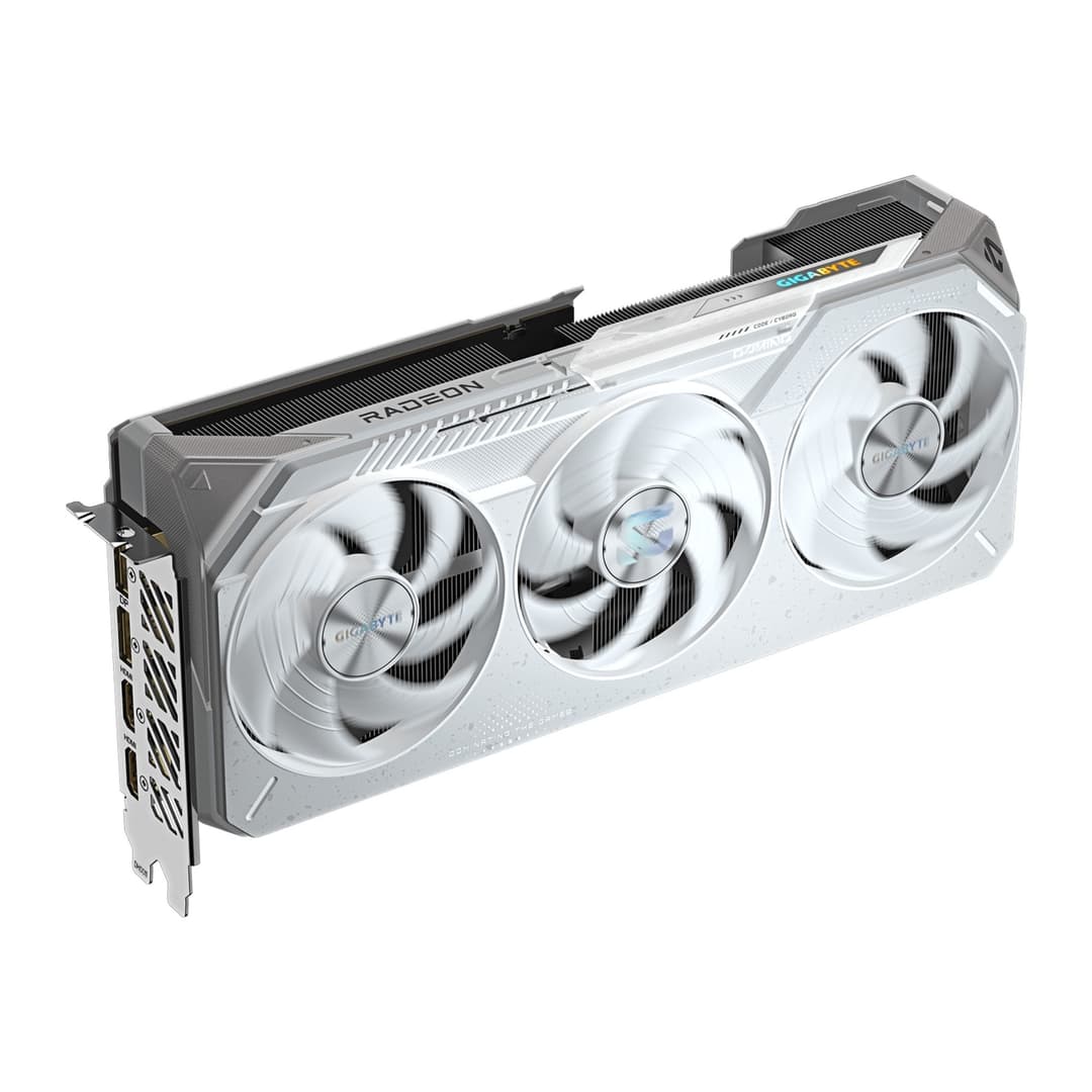 GIGABYTE Radeon RX 9070 XT GAMING OC ICE 16GB GDDR6 PCIe 5.0 Graphics Card - White - Image 4