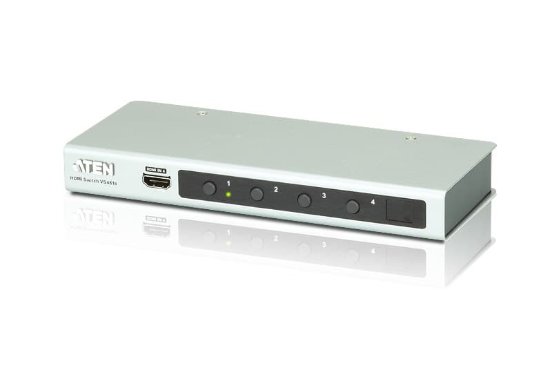 ATEN 4-Port 4K HDMI Audio/Video Switch with IR Remote Control - Image 1