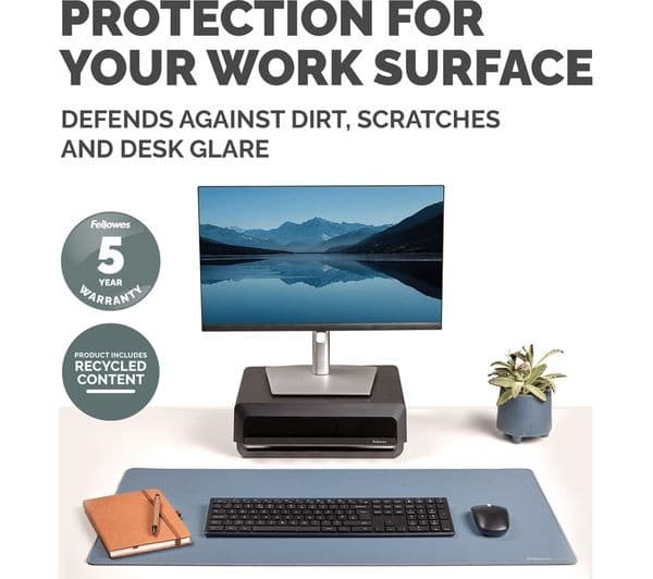 Fellowes Breyta Desk Mat 800 x 400mm - Marine - Image 4