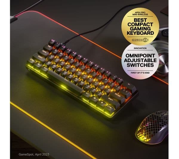 SteelSeries Apex Pro Mini Mechanical Gaming Keyboard Black - Wired - Image 2