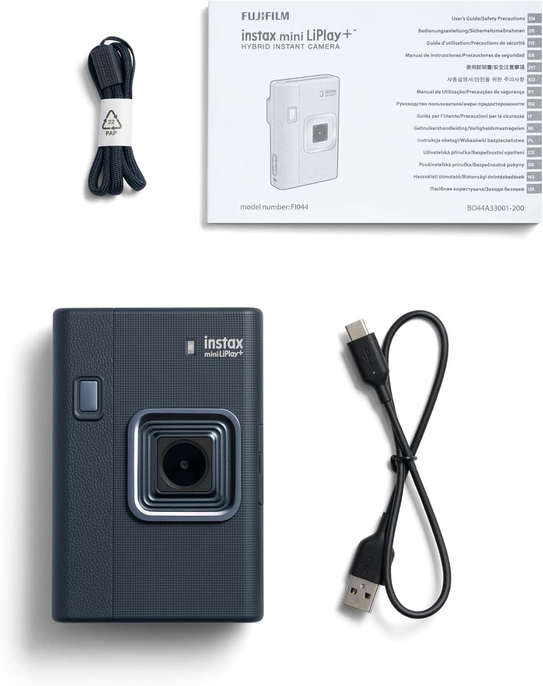Fujifilm Instax Mini LiPlay+ Hybrid Instant Camera Midnight Blue - Image 5