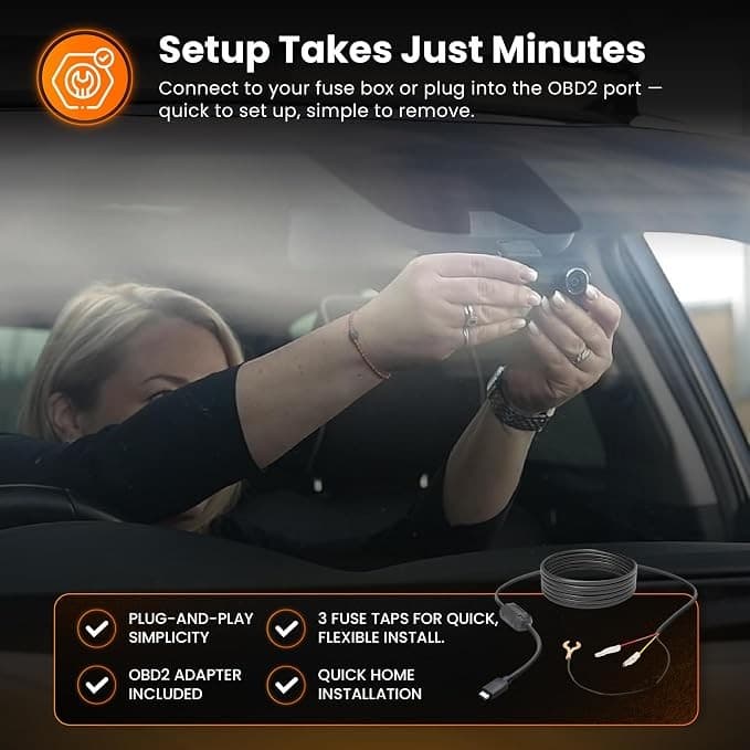 Road Angel Halo 5V 2-in-1 Hardwire Kit USB-C OBD2 Fuse Taps for Dash Cam - HWK5VC-OBD - Image 4