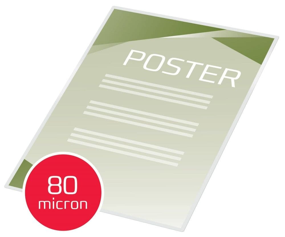 GBC IB589782 A2 Gloss 80 Mic Laminating Pouches - Pack of 100 - Image 1