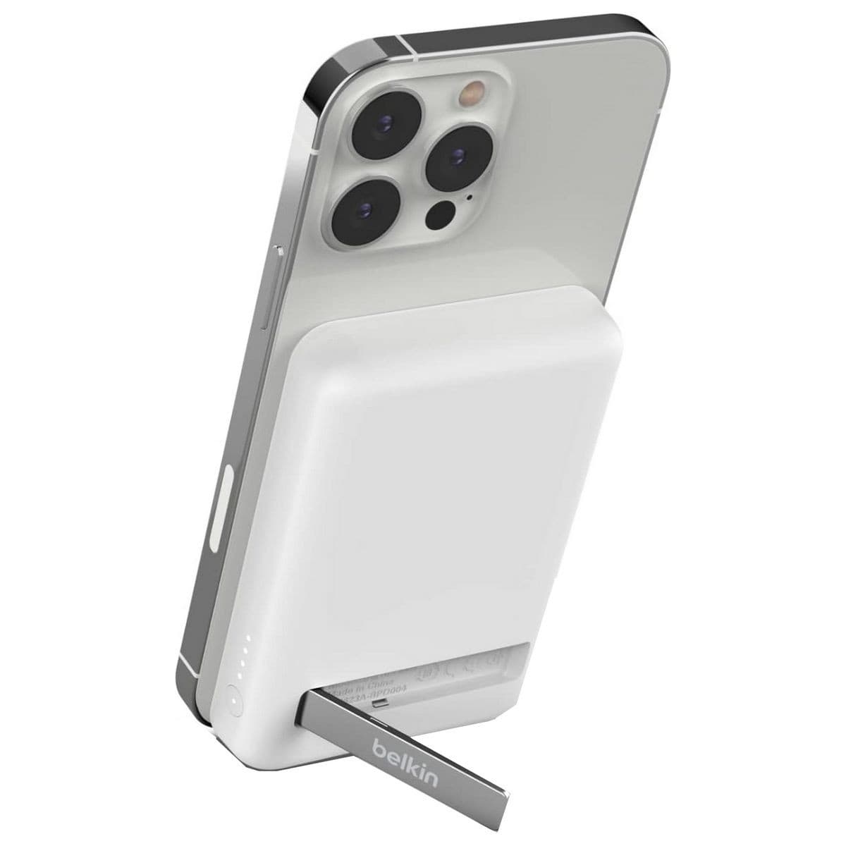 Belkin 5,000mAh MagSafe Compatible Powerbank & Stand - White