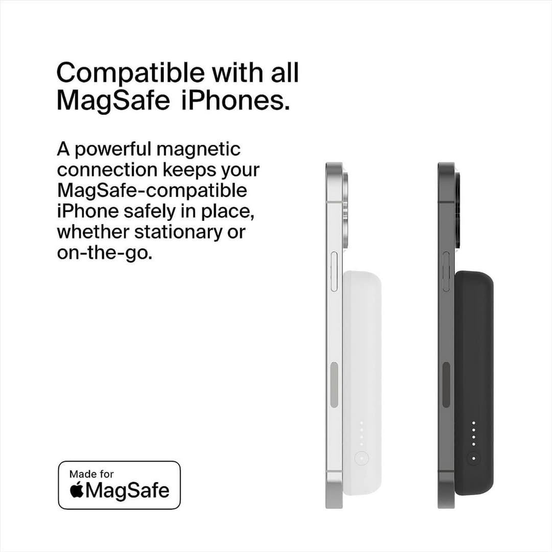 Belkin 5,000mAh MagSafe Compatible Powerbank & Stand - White - Image 4