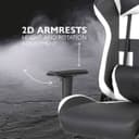 Deltaco DC210 Faux Leather Gaming Chair - Black and White thumbnail 8