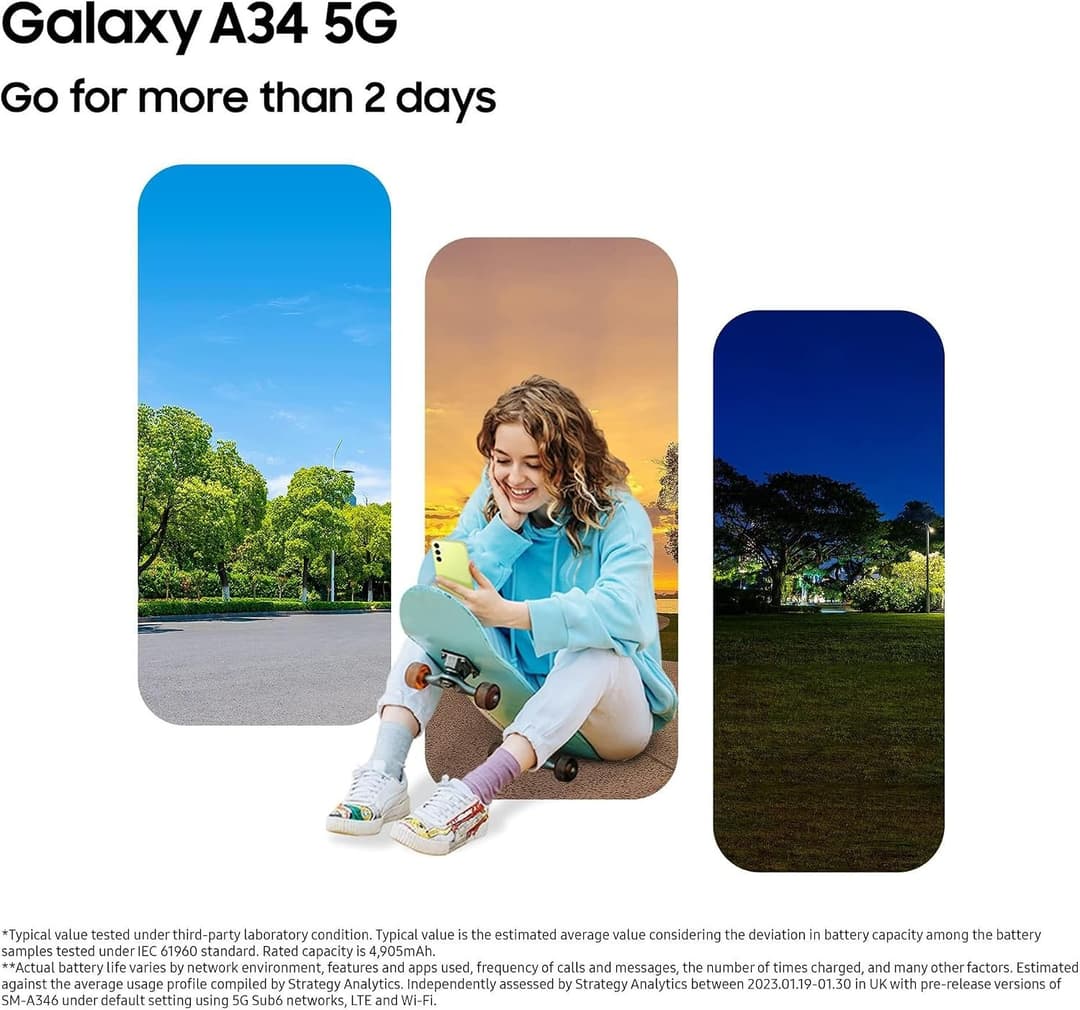 Samsung Galaxy A34 5G 128GB - Awesome Lime - Image 4