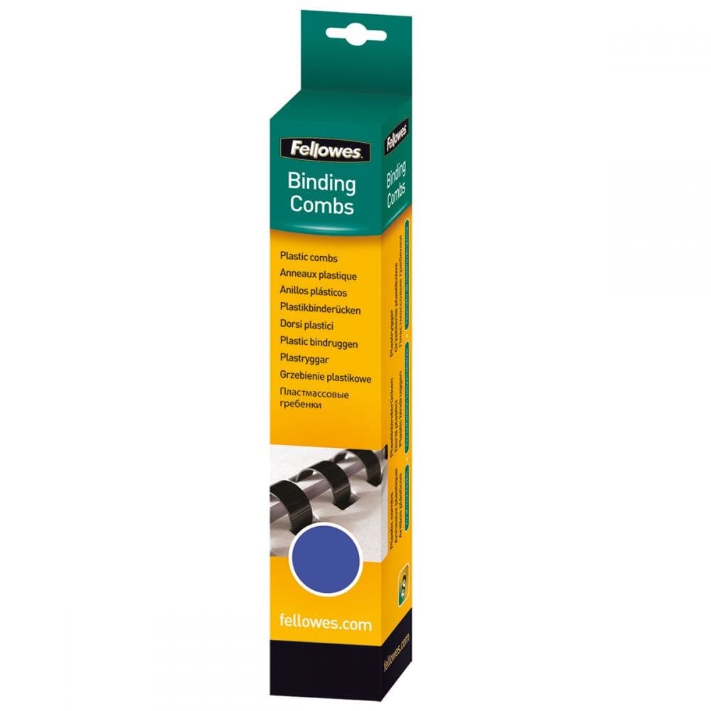 Fellowes 53309 A4 10mm Blue Plastic Binding Combs 25pk - Image 1