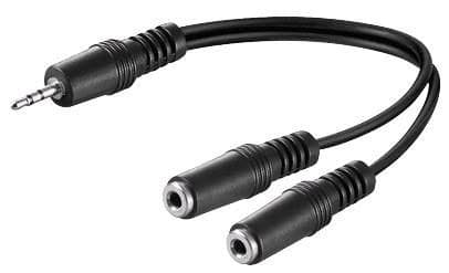 3.5mm Minijack Y Cable, 0.2m - Image 1