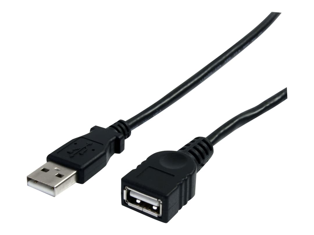 StarTech USB 2.0 Extension Cable 1.8m Black - Image 1