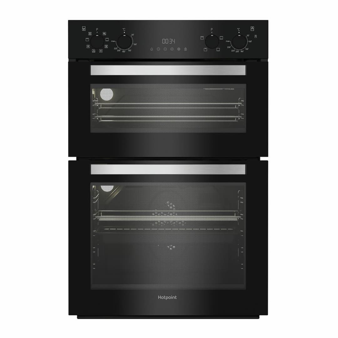 Hotpoint DIH82GB Built In Double Electric Oven - Black - Image 1