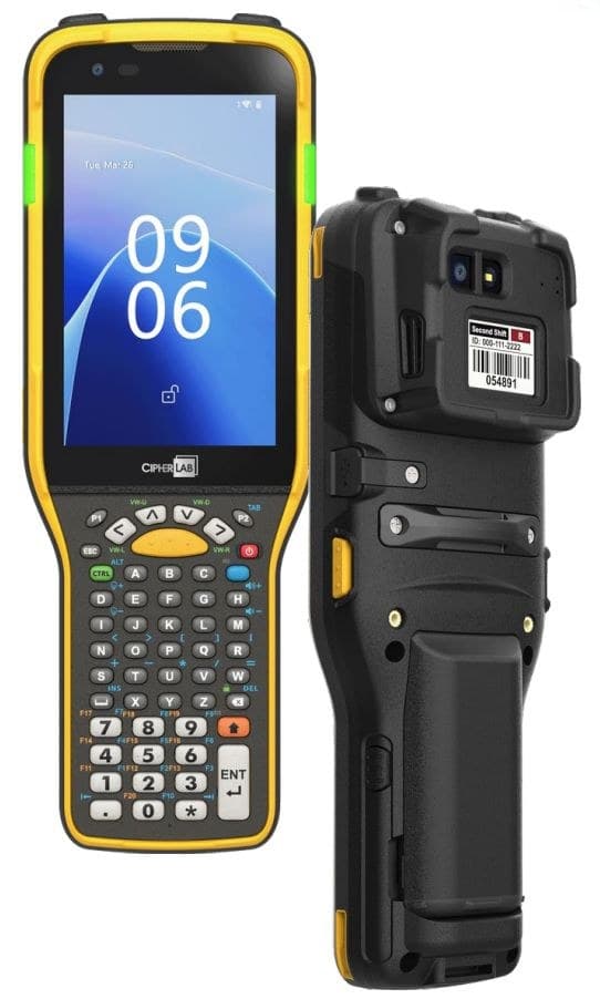 CipherLab RK96 Industrial Mobile Computer - Wi-Fi 7, Bluetooth, NFC, 38-Key Numeric, Pistol Grip, Android GMS