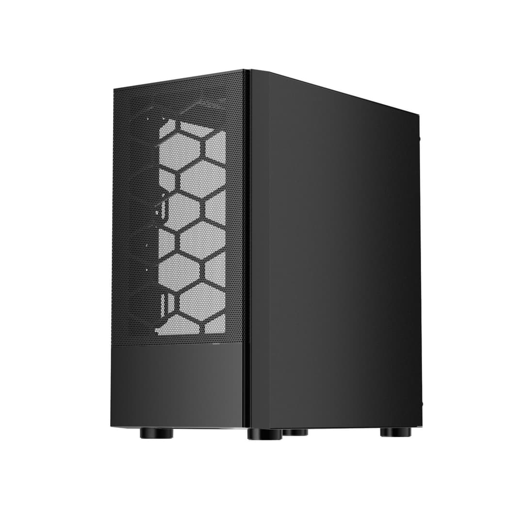 1st Player X4-M Tempered Glass Micro ATX Gaming Case - Black - Image 4