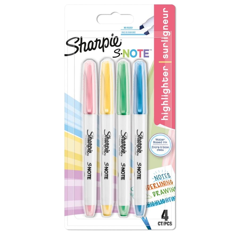 Sharpie 2138234 S-Note Chisel Tip Creative Markers Pack of 4 - Image 1