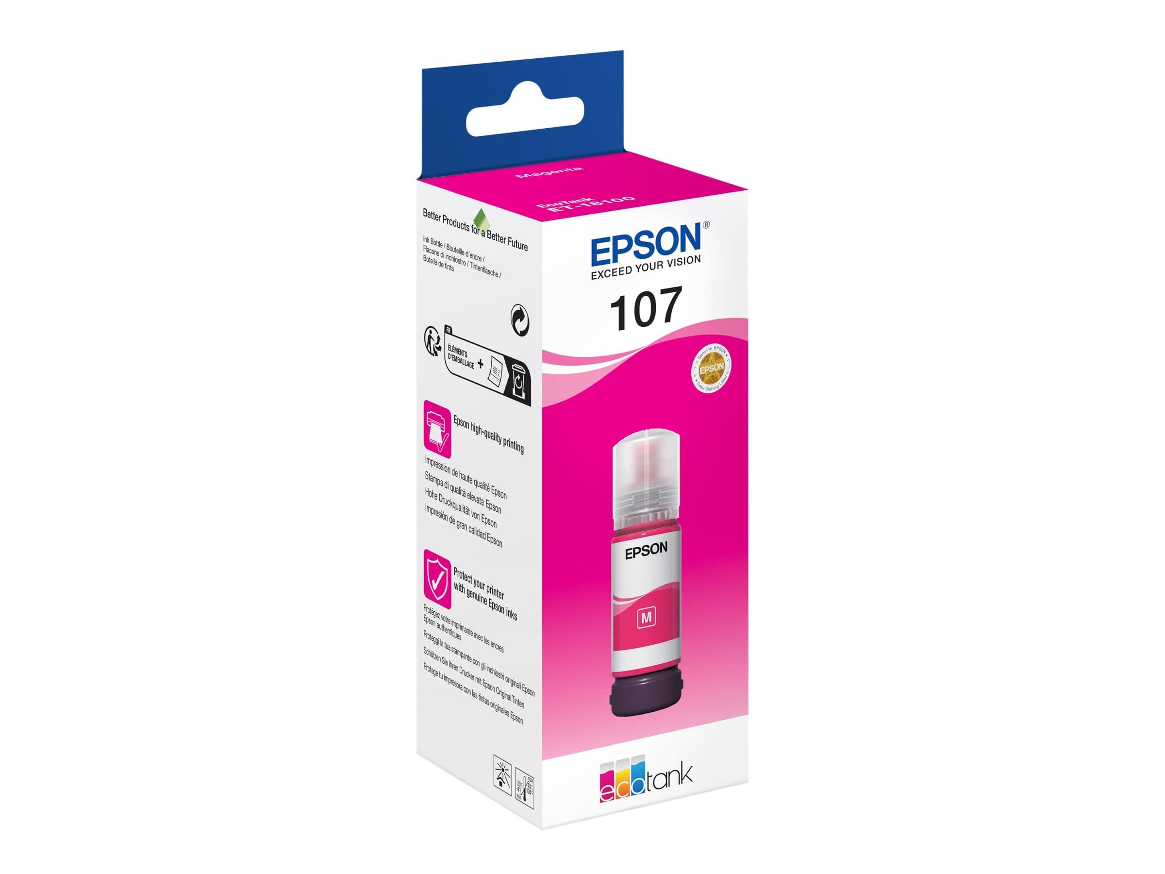 Epson 107 EcoTank Ink Bottle 70ml for ET-18100 - Magenta