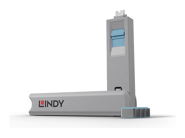 Lindy USB-C Port Blocker Blue - Image 1