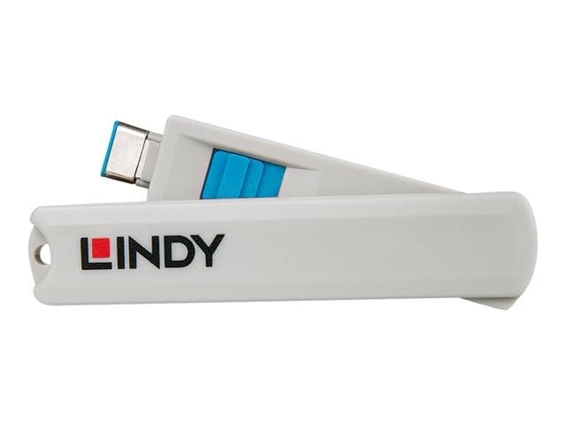 Lindy USB-C Port Blocker Blue - Image 2