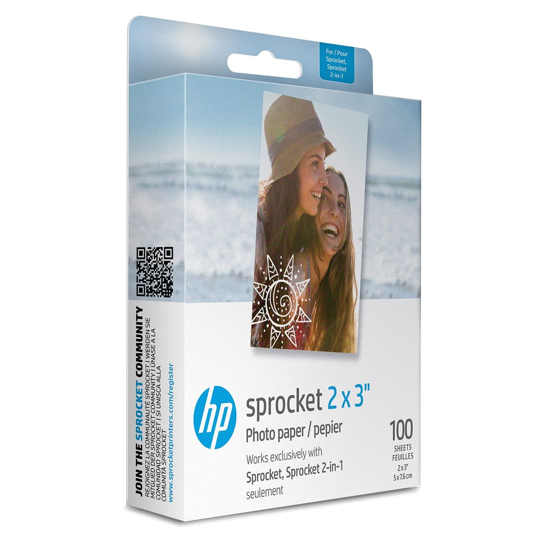 HP Sprocket 2x3 Premium Zink Sticky Back Photo Paper - White - Image 1